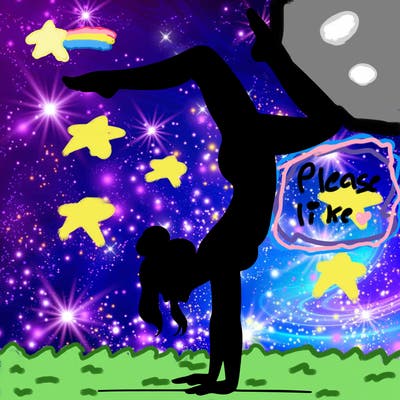 a woman doing a handstand