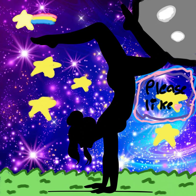 a woman doing a handstand