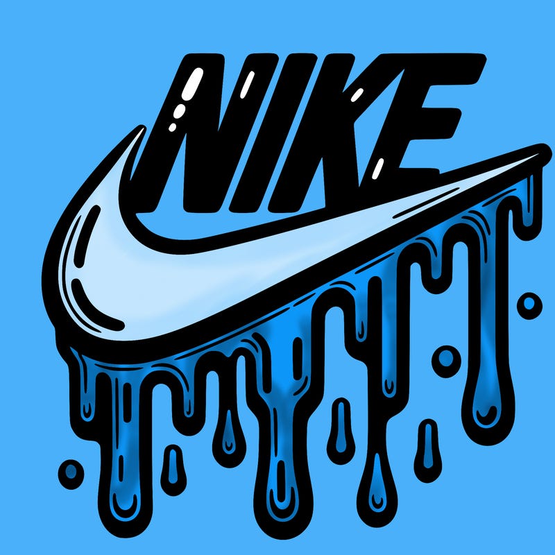 dripping nike logo