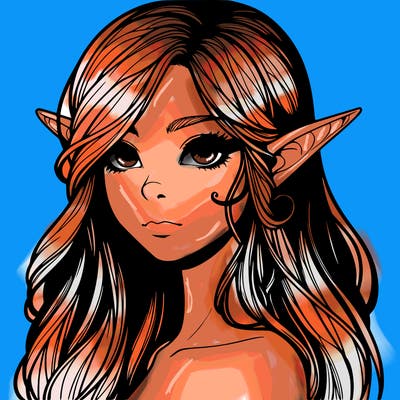 elf girl realistic dark fantasy