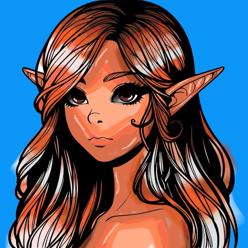 elf girl realistic dark fantasy