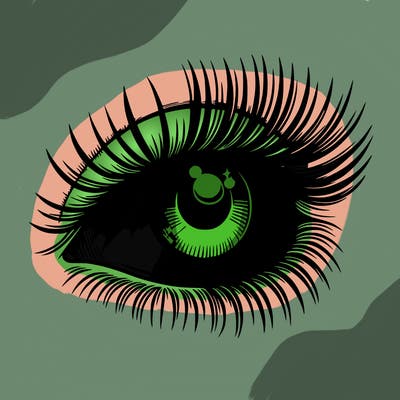 realistic eye long eylashes