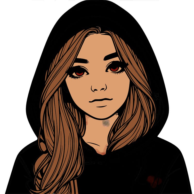 realistic girl with a hoodie