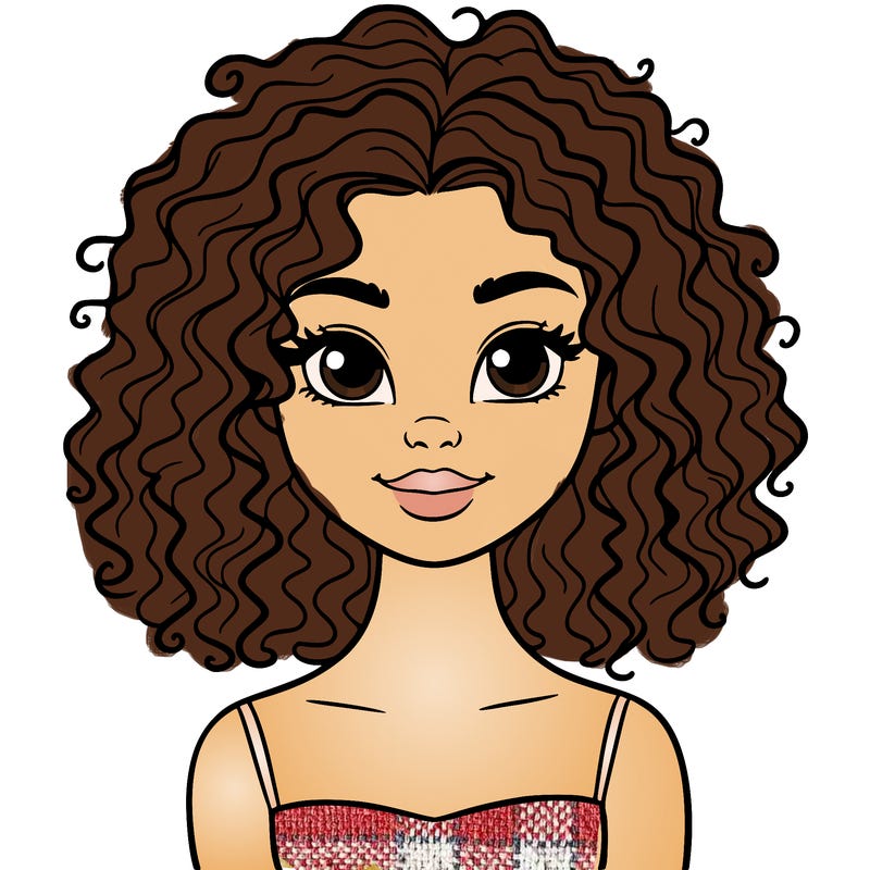 woman with curly hair