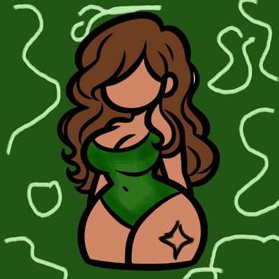 curvy woman with hair