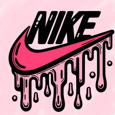 dripping nike logo