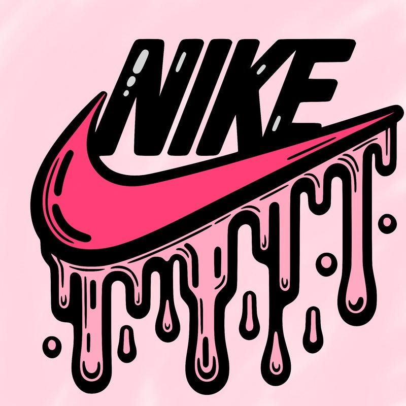 dripping nike logo