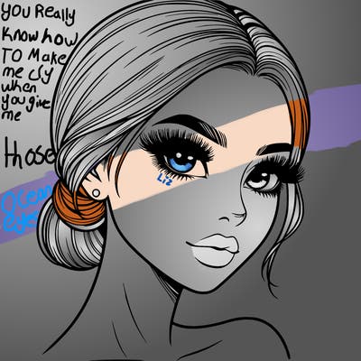 realistic girl with lashes