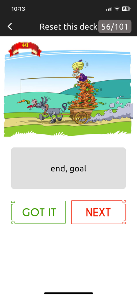 Biblical Greek vocabulary flashcard with hand drawn illustration and word definition