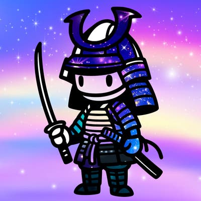samurai in simple japanese armor