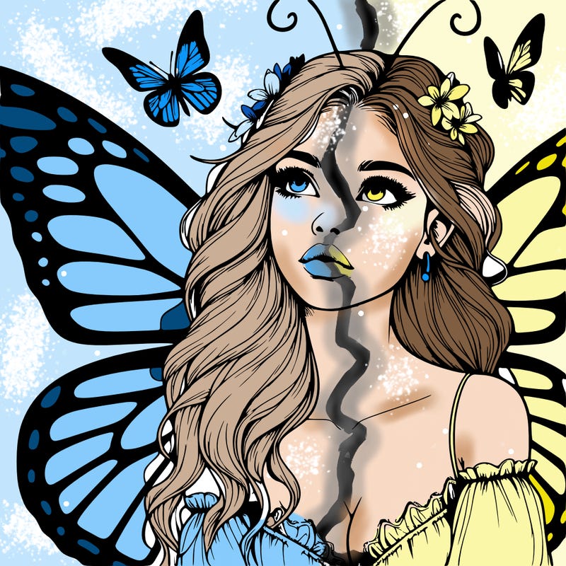 butterfly fairy realistic girl
