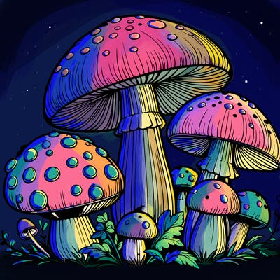 realistic mushroom coloring pages
