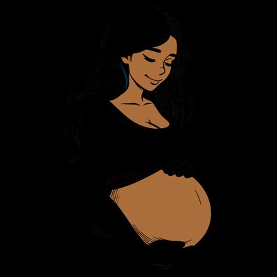woman heavily pregnant realistic