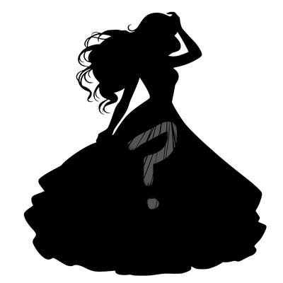 realistic woman with dress flowing in the wind