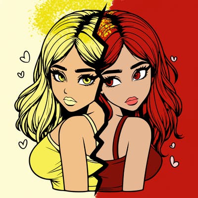 realistic girl split