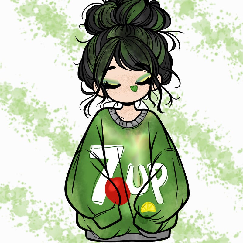 girl with baggy sweatshirt and messy bun