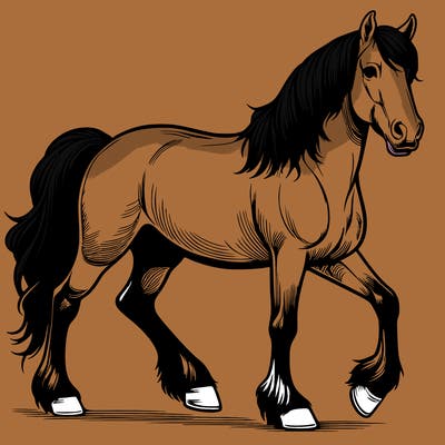 realistic horse