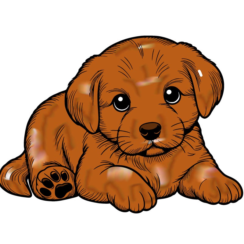 a cute realistic puppy