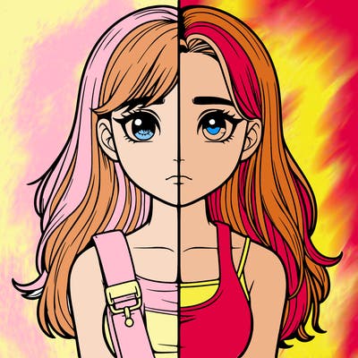 realistic girl split