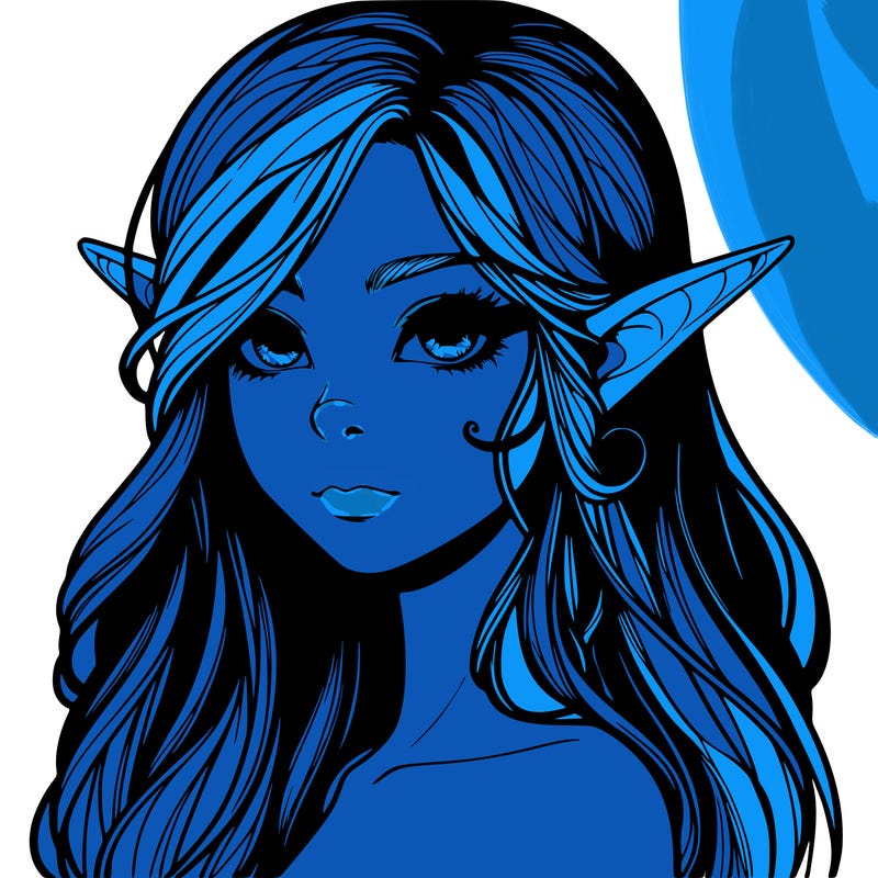 elf girl realistic dark fantasy