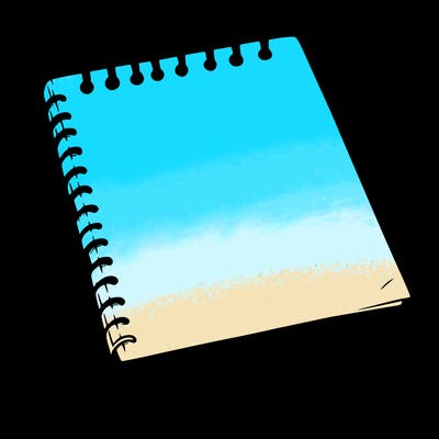a blank sketch pad