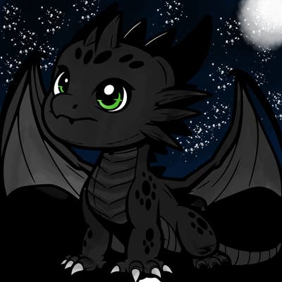 fierce baby night dragon
