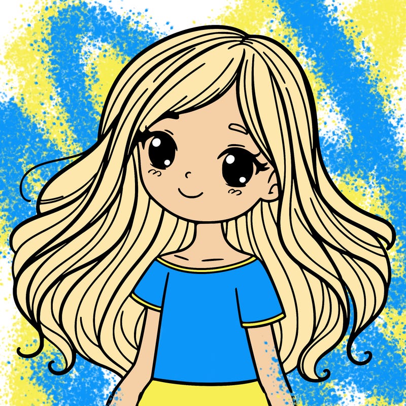 a girl with long hair