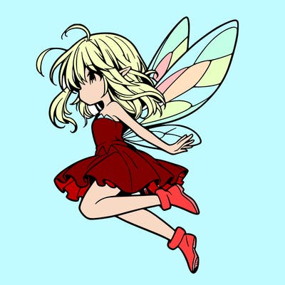 manga fairy flying