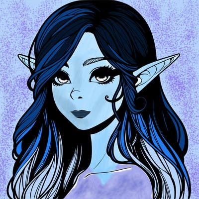 elf girl realistic dark fantasy