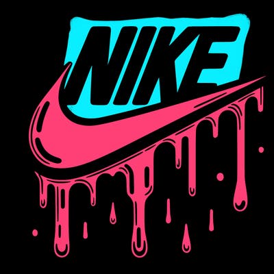 dripping nike logo