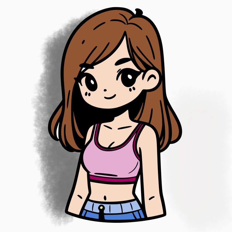girl with crop top