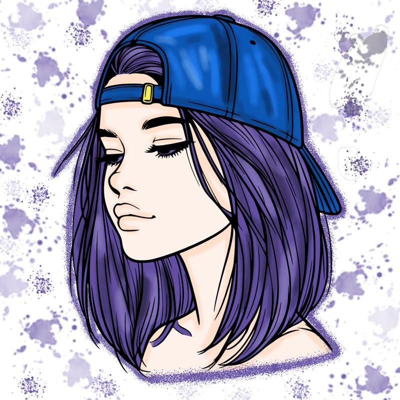 realistic  girl with a backwards hat