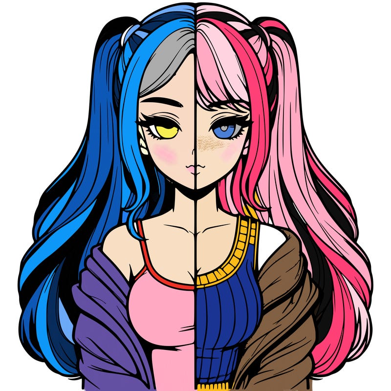 realistic girl split