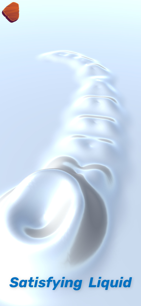 Antistress Relaxing Games,Toys - A visual demonstration of a satisfying liquid ripple effect in a relaxing antistress mobile game