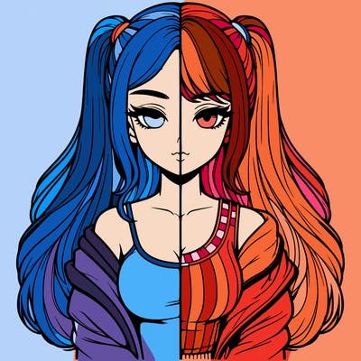 realistic girl split