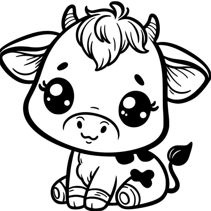 a cute baby cow