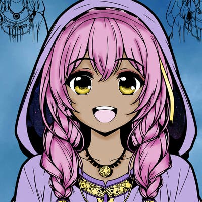 realistic anime girl smiling wearing a desi