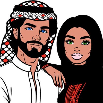 handsome man with a beautiful woman