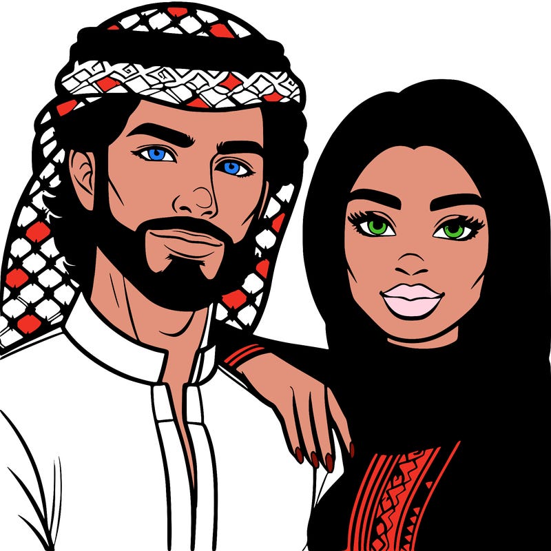 handsome man with a beautiful woman