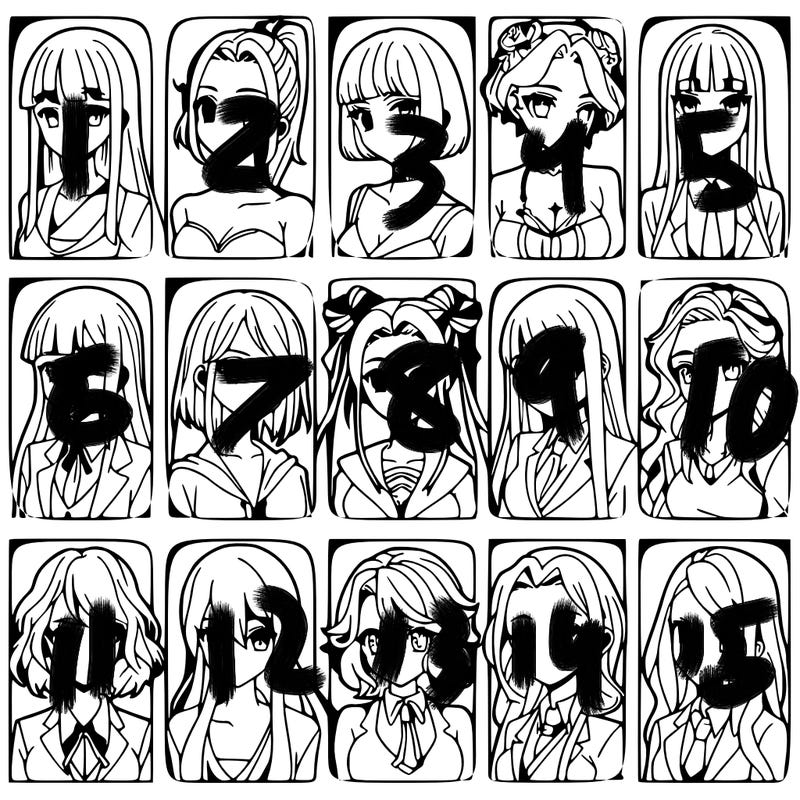 girls that look diffrent anime