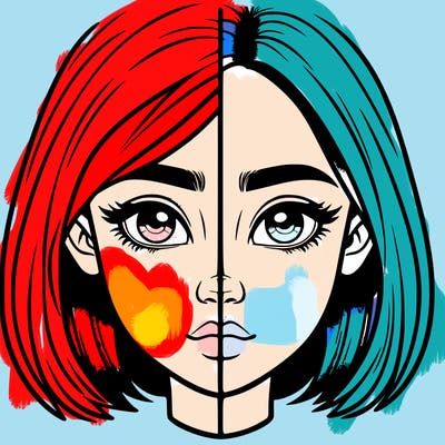 realistic girl split