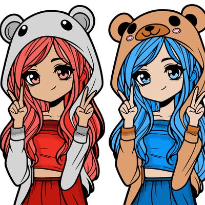 teen girl in animal costume