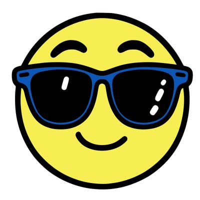 emoji with sunglasses