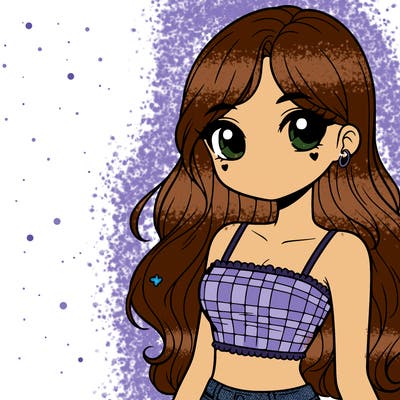 pretty girl in cute crop top