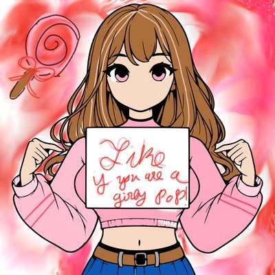 girl holding a blank sign in a long sleeve crop top