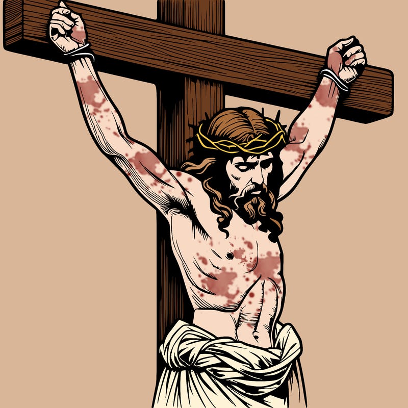 jesus realistic on the cross