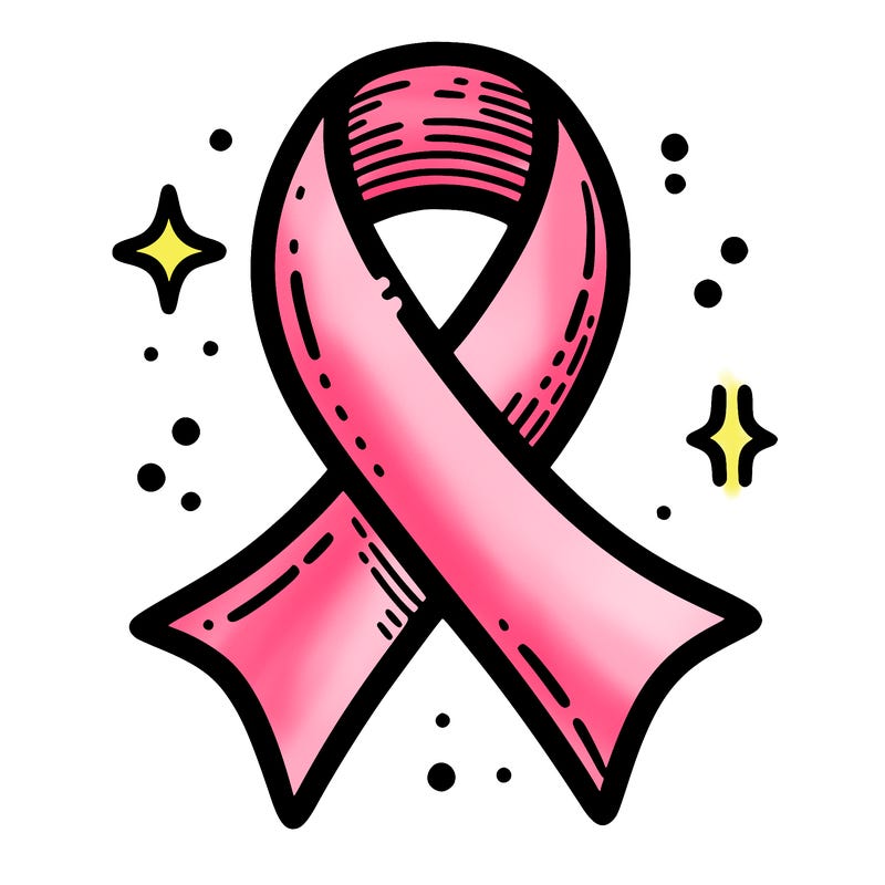 ribbon symbol of national breast cancer awareness month