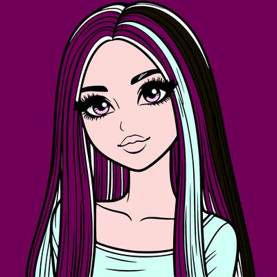 realistic girl with straight and long hair