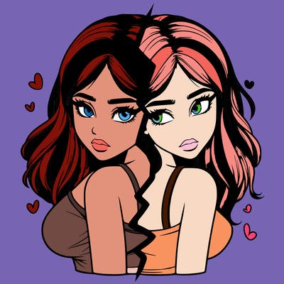 realistic girl split