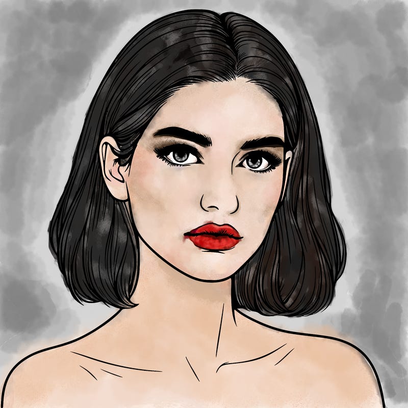 realistic portrait of woman